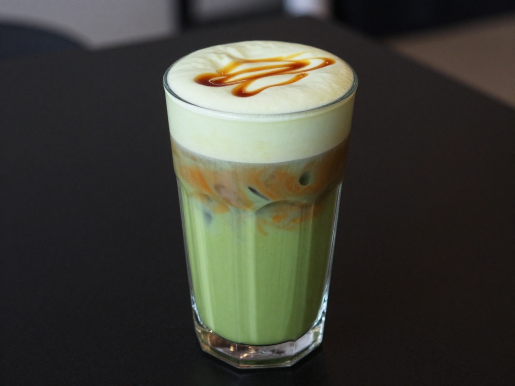 Iced Matcha Latte Fraise